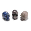 Blue Aventurine / Blood Stone / Fluorite Carved Halloween Skulls Size 2‘’