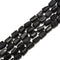 Natural Black Tourmaline Rough Faceted Tube Beads Size 8-9x10-13mm 15.5" Strand