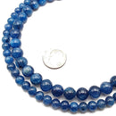 High Quality Natural Kyanite Smooth Round Beads 4mm 6mm 8mm 10mm 15.5" Strand