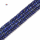 Middle Grade Natural Lapis Smooth Rondelle Beads Size 4x6mm 5x8mm 15.5'' Strand