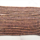 copper plated hematite matte cube beads