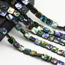abalone square shape beads