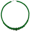 Dyed Jade Graduated Smooth Round Beads 6-14mm Length 18'' Strand