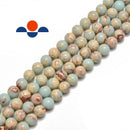 light blue aqua terra jasper smooth round beads