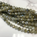 dark labradorite faceted round beads