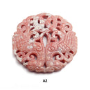 pink white jade hand carved chinese pendant
