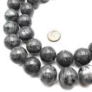 Larvikite Labradorite Smooth Round Beads Size 18mm 15.5" Strand