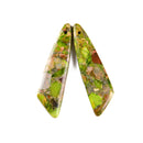 Light Green Sea Sediment Jasper Pendant Earrings Sold Per Pair
