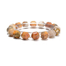 Crazy Lace Agate Prism Cut Double Point Bracelet Beads Size 8mm 10mm 7.5''Length