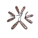 rhodonite pendant earrings teardrop shape