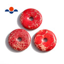 red sea sediment jasper donut circle pendant