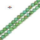 Dark Green Turquoise Smooth Round Beads Size 4mm 6mm 8mm 10mm 15.5'' Strand