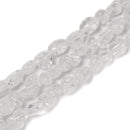 Natural Clear Crackle Quartz Nugget Beads Size 8x10mm 15.5'' Strand