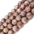 natural dark kunzite smooth round beads