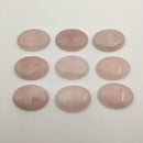 natural rose quartz cabochon smooth oval