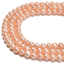 Fresh Water Pearl Pink Ringed Potato Round Beads 7-8mm 8-9mm 9-10mm 15.5'' Str