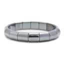 Gray Hematite Double Drilled Bangle Bracelet Beads Size 10x12mm 7.5'' Length
