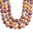 mookaite flower shape smooth beads
