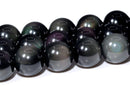 rainbow obsidian smooth round beads
