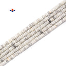 Natural White Howlite Heishi Disc Beads Size 2x4mm 15.5'' Strand