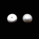 White Fresh Water Pearl Half Drilled Cabochon Button Beads 4mm 6mm 8mm 10mm 12mm