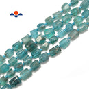 Translucent Blue Apatite Faceted Cylinder Tube Beads Size 7x10mm 15.5" Strand