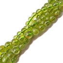 Natural Peridot Smooth Round Beads 5mm 7mm 15.5" Strand