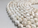 white turquoise faceted star cut beads
