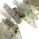 prehnite graduated slice Sticks Points beads