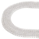 Natural Clear Quartz Faceted Round Beads Size 2mm 3mm 4mm 15.5'' Strand