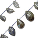 labradorite smooth flat back leaf beads small medium large
