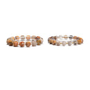 Crazy Lace Agate Prism Cut Double Point Bracelet Beads Size 8mm 10mm 7.5''Length