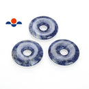 natural sodalite donut circle pendant