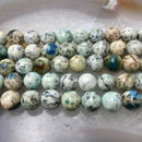 natural k smooth round beads