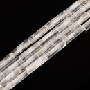 Natural Clear Quartz Cylinder Tube Beads Size 4x13mm 15.5'' Strand
