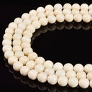 Natural Ivory Jasper Smooth Round Beads Size 6mm 8mm 10mm 15.5'' Strand