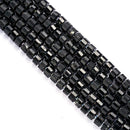 black tourmaline faceted rondelle wheel Discs beads