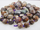 purple jasper graduated faceted nugget chunk beads