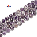 Natural Chevron Amethyst Faceted Rubik's Cube Beads Size 8-9mm 15.5'' Strand