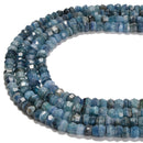 Light Blue Kyanite Irregular Faceted Rondelle Size 4x7-4x7mm 15.5'' Strand