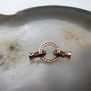 rose gold plated copper with micro pave clear zircon clasp