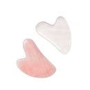 Rose Quartz/Clear Quartz Gua Sha Massage Crystal Stone Tool Approx 60x80mm