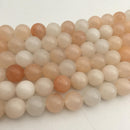 pink aventurine smooth round beads