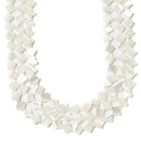 White Mother of Pearl MOP Shell Four Leaf Clover Beads 6mm to 16mm 15.5'' Strd
