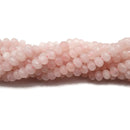 Rose Quartz Hard Cut Faceted Rondelle Beads Size 5x8mm 15.5'' Strand