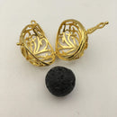gold metal oil diffuser pendant teardrop