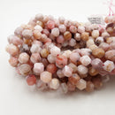 pink opal faceted star cut beads