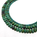 green turquoise faceted rondelle beads