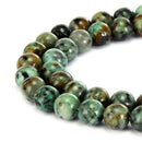 african turquoise smooth round beads 