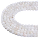 Natural Rainbow Moonstone Faceted Round Beads Size 6mm 15.5" Strand